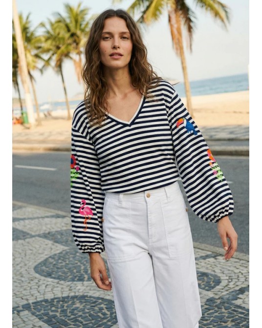 Jersey marinero bordados tropicales Vilagallo