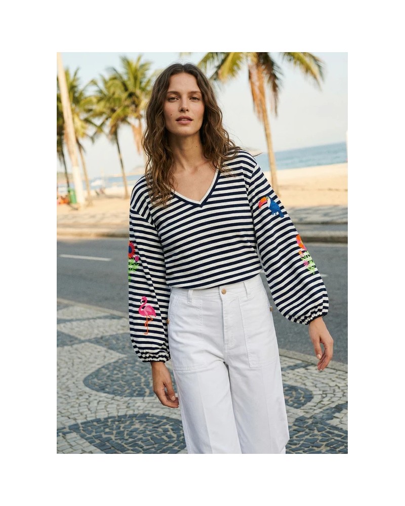 Jersey marinero bordados tropicales Vilagallo