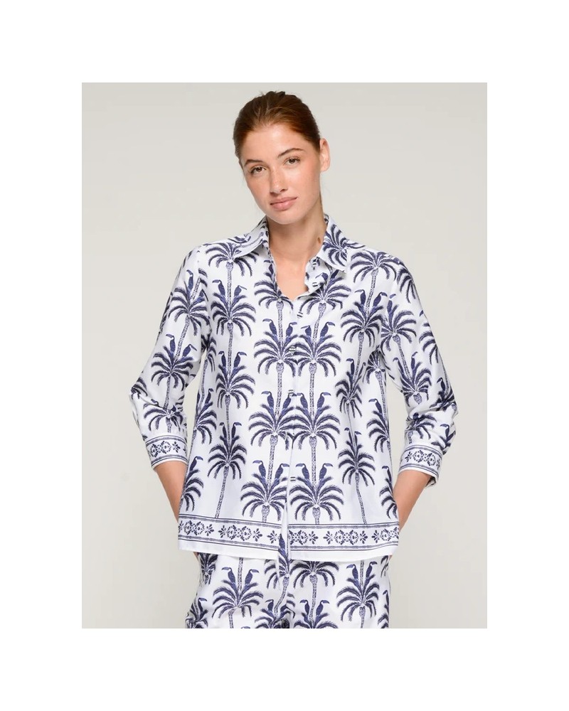 Camisa estampado palmeras Vilagallo