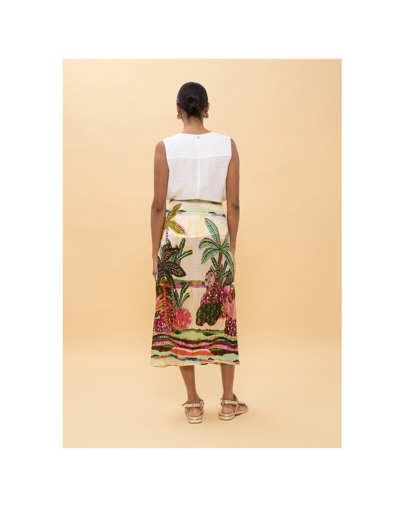 Falda estampado palmeras Lola Casademunt