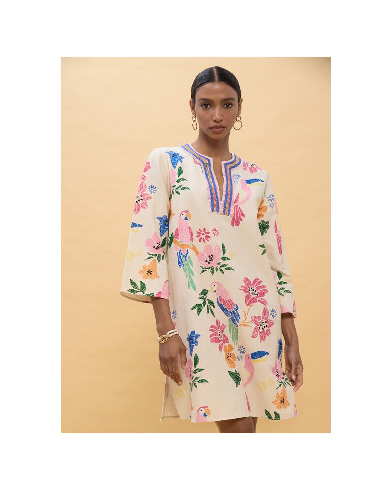 Vestido corto abalorios Lola Casademunt