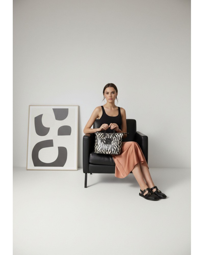 Bolso cebra piel vegana Noco