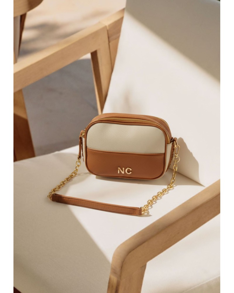 Bolso bandolera combinado piel vegana Noco