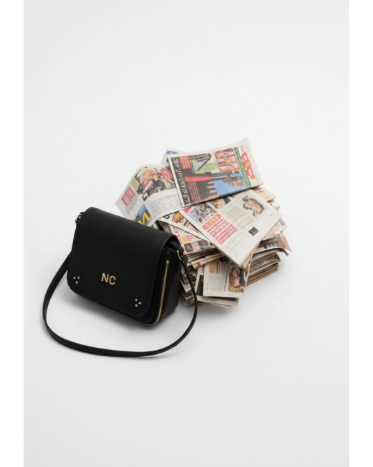 Bolso bandolera cremallera negro Noco