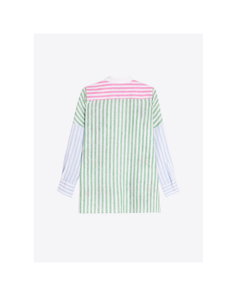 Camisa bordada cuello mao Vilagallo