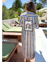 Vestido camisero rayas piña Vilagallo