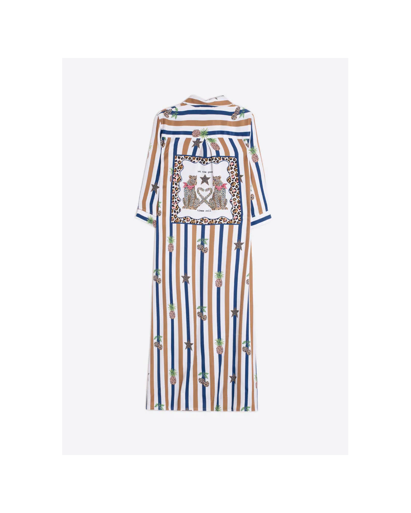 Vestido camisero rayas piña Vilagallo