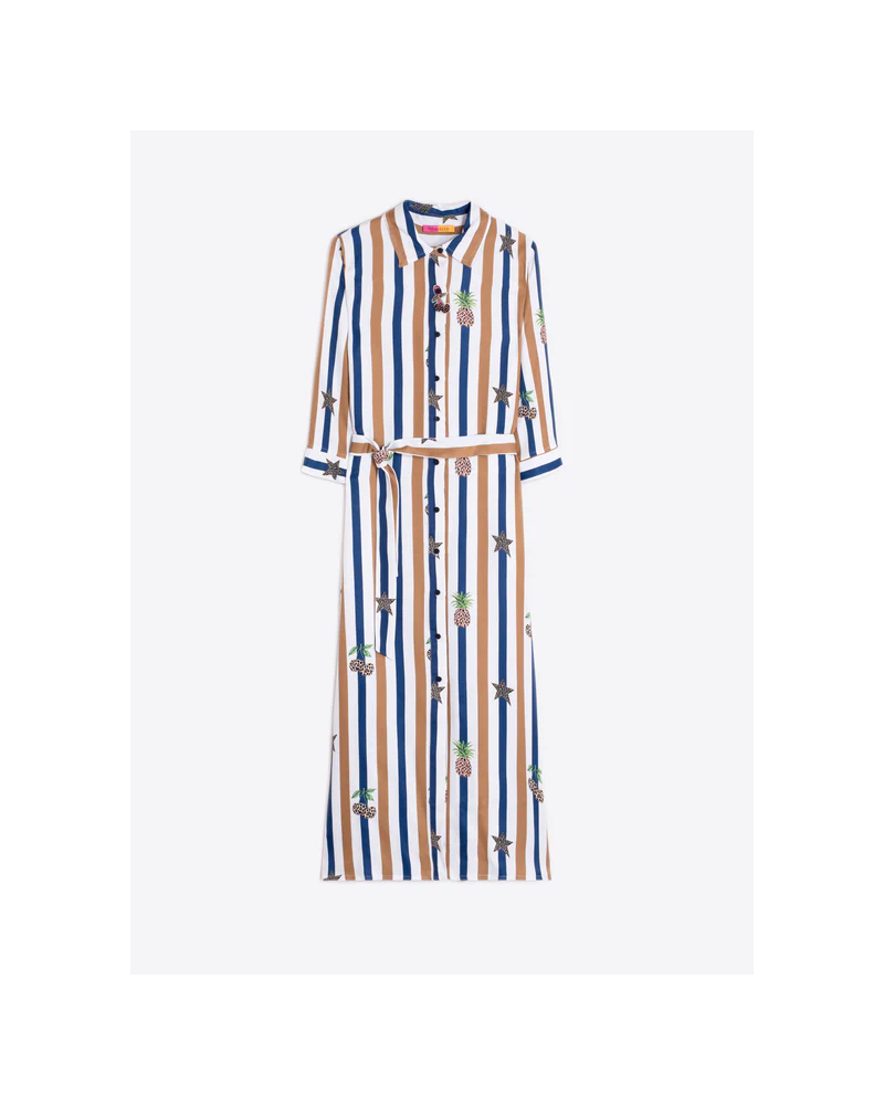 Vestido camisero rayas piña Vilagallo