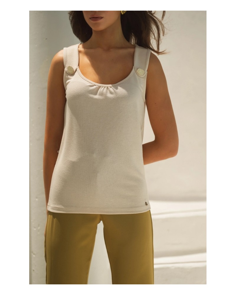 Camiseta de punto sin mangas Guimanos