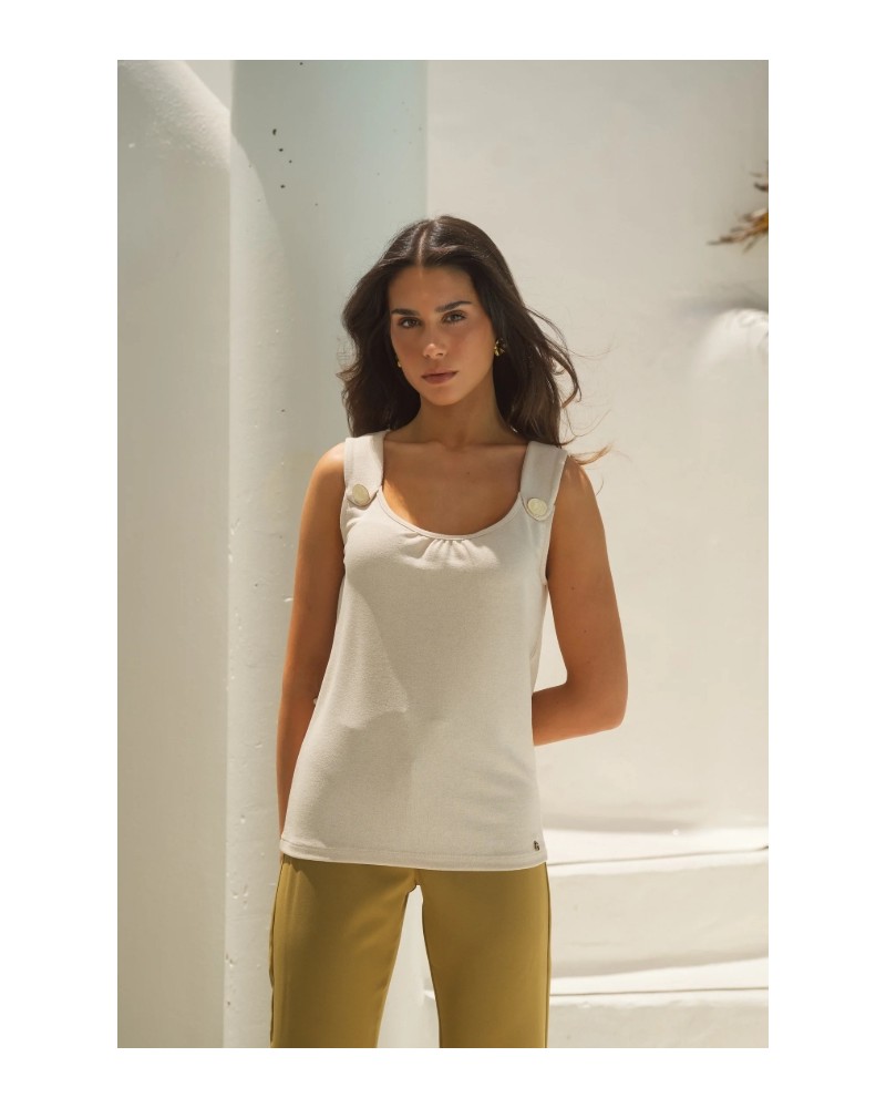 Camiseta de punto sin mangas Guimanos