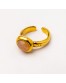 Anillo cuarzo rosa baño oro Velatti