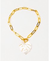 Collar corto colgante madreperla Velatti