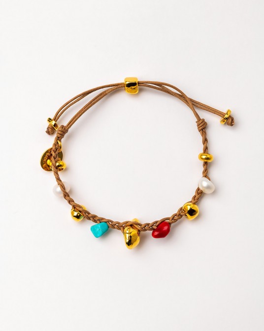 Pulsera trenzada y gemas Velatti
