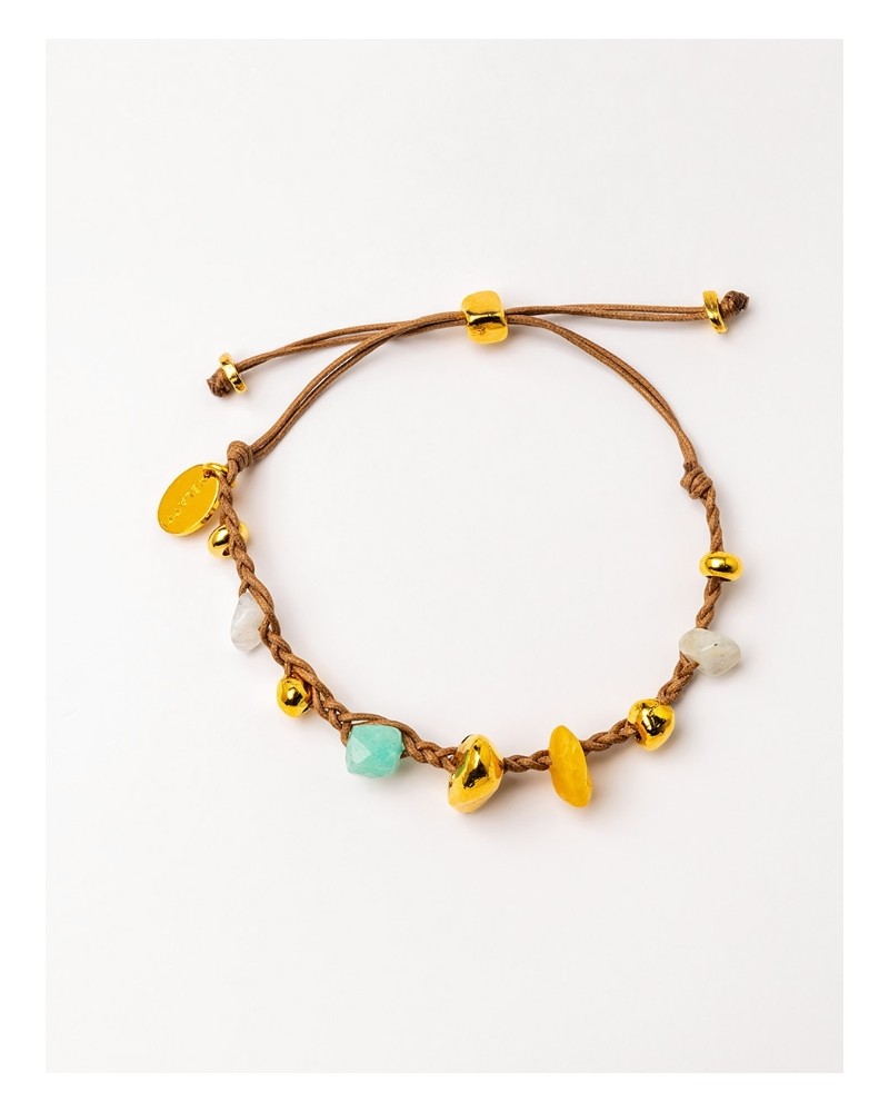 Pulsera trenzada y gemas Velatti