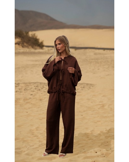 Blusa abierta con lazos Guimanos