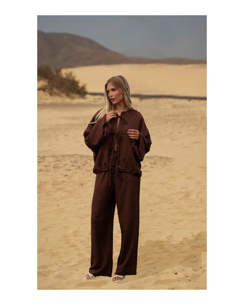 Blusa abierta con lazos Guimanos