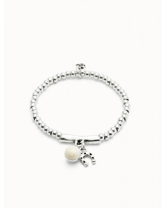 Pulsera elàstica cristal murano marfil UNOde50