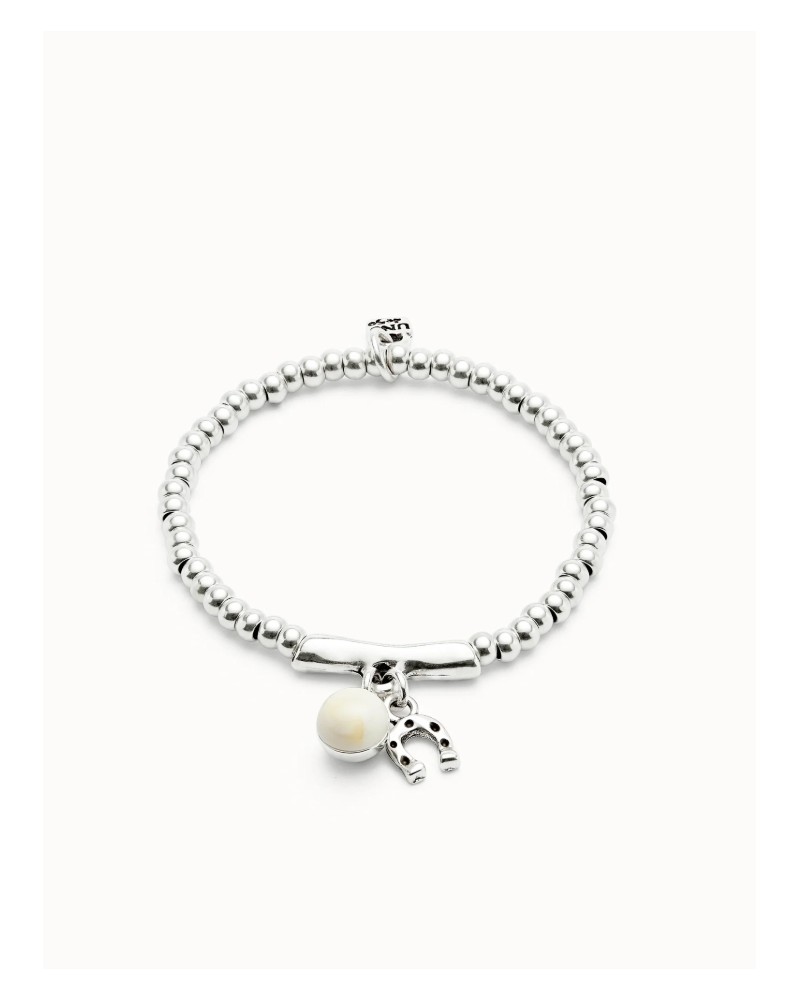 Pulsera elàstica cristal murano marfil UNOde50