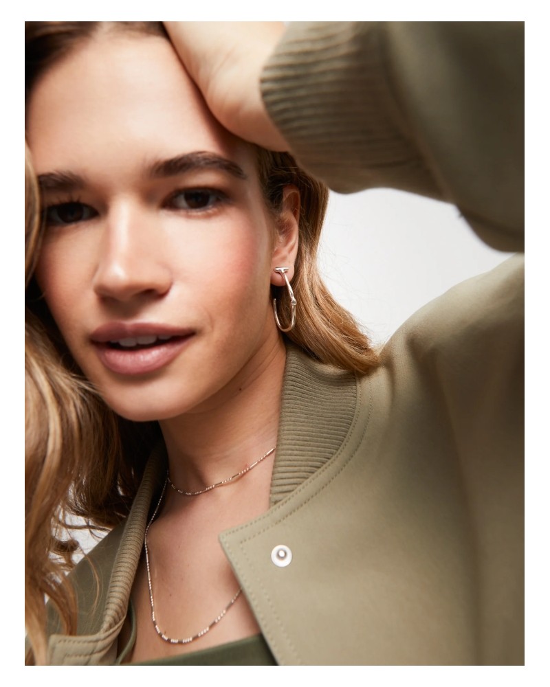 Pendientes aro baño plata UNOde50