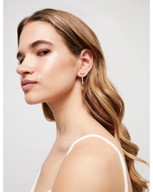 Pendientes baño oro aro UNOde50