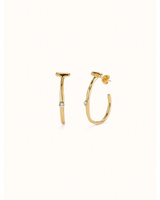 Pendientes baño oro aro UNOde50