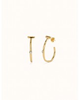 Pendientes baño oro aro UNOde50