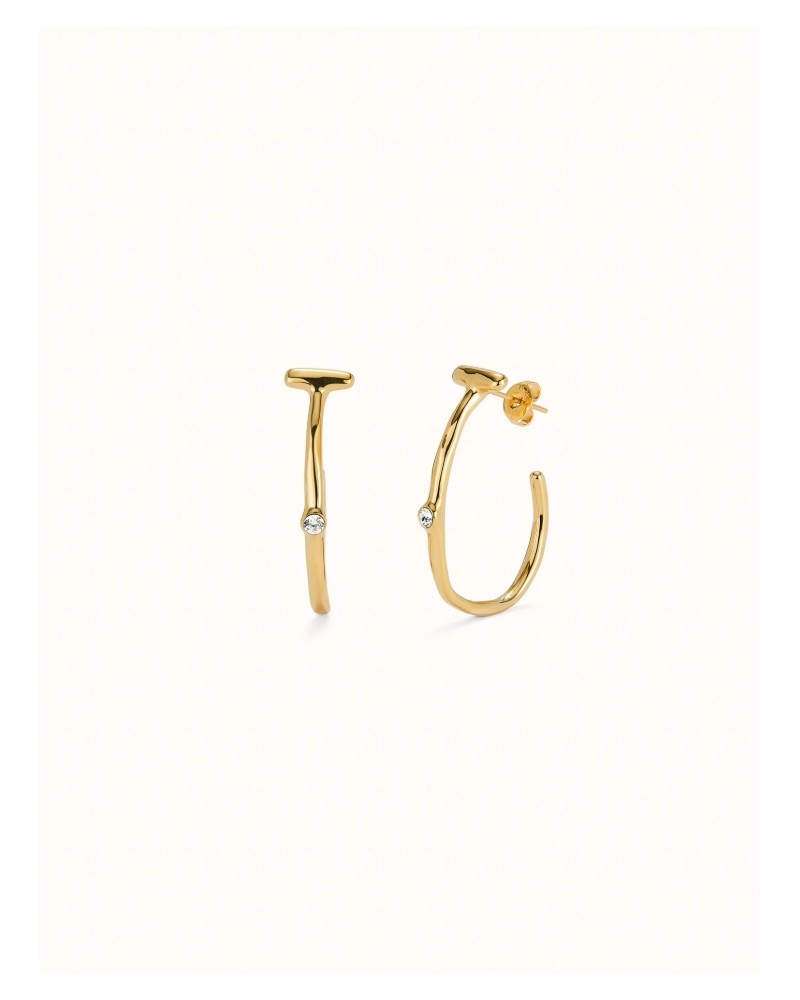 Pendientes baño oro aro UNOde50