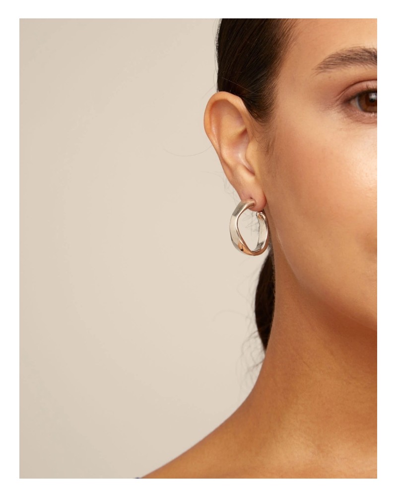 Pendientes aro baño plata UNOde50