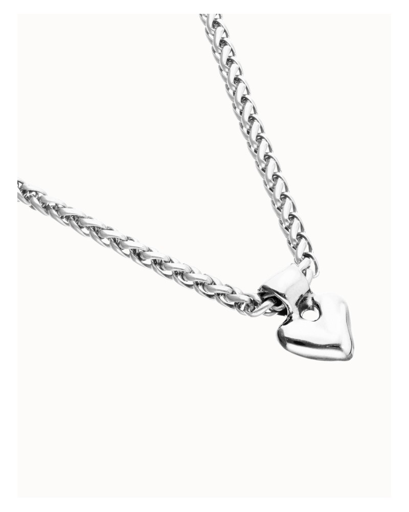 Collar baño plata con corazòn UNOde50