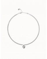 Collar baño plata con corazòn UNOde50
