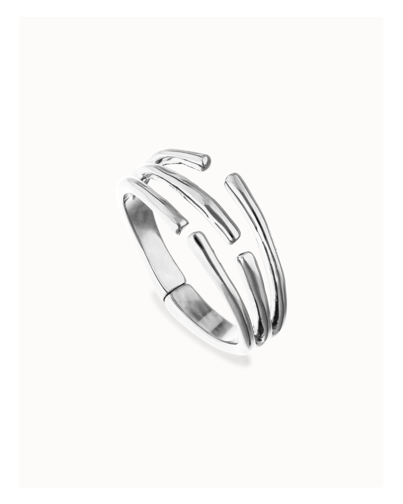 Pulsera rìgida formas baño plata UNOde50