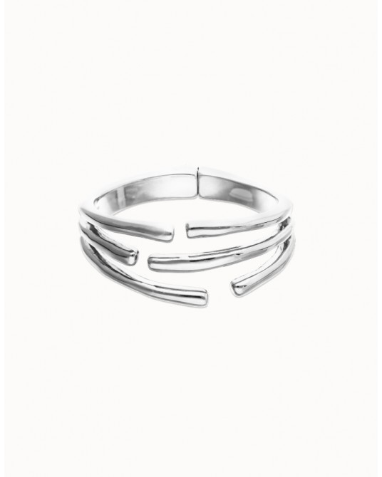 Pulsera rìgida formas baño plata UNOde50