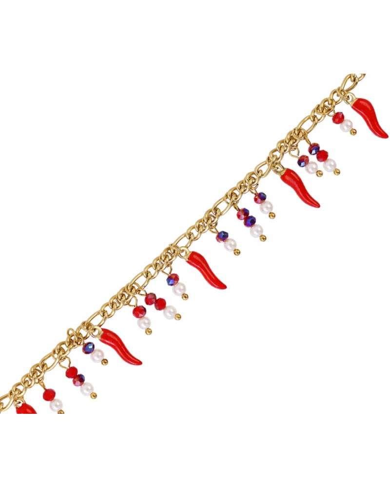 Pulsera charms pimiento acero Anartxy