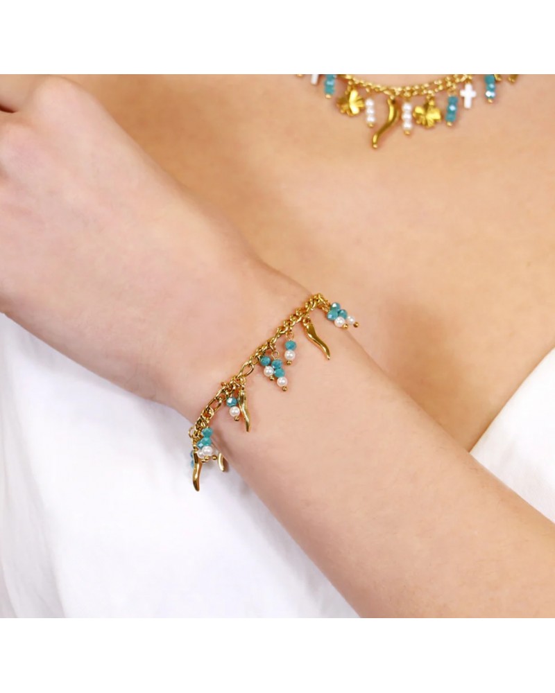 Pulsera charms pimiento acero Anartxy