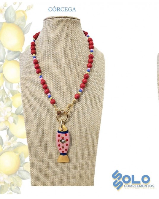 Collar corto con pez Ssolo