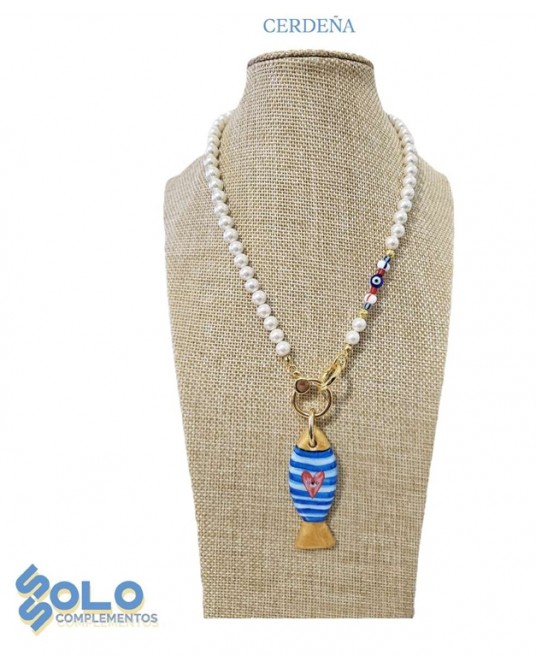 Collar corto con pez Ssolo