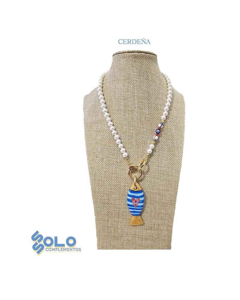 Collar corto con pez Ssolo