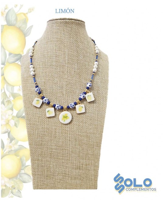 Collar corto con ceràmica limones Ssolo