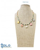 Collar corto con ceràmicas frutas Ssolo