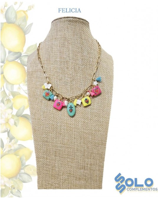Collar corto con charms Ssolo