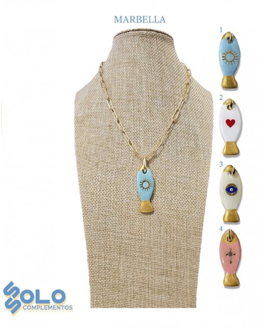 Collar corto con pez Ssolo