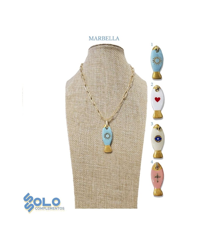 Collar corto con pez Ssolo