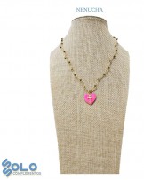 Collar corto hilo con corazòn Ssolo