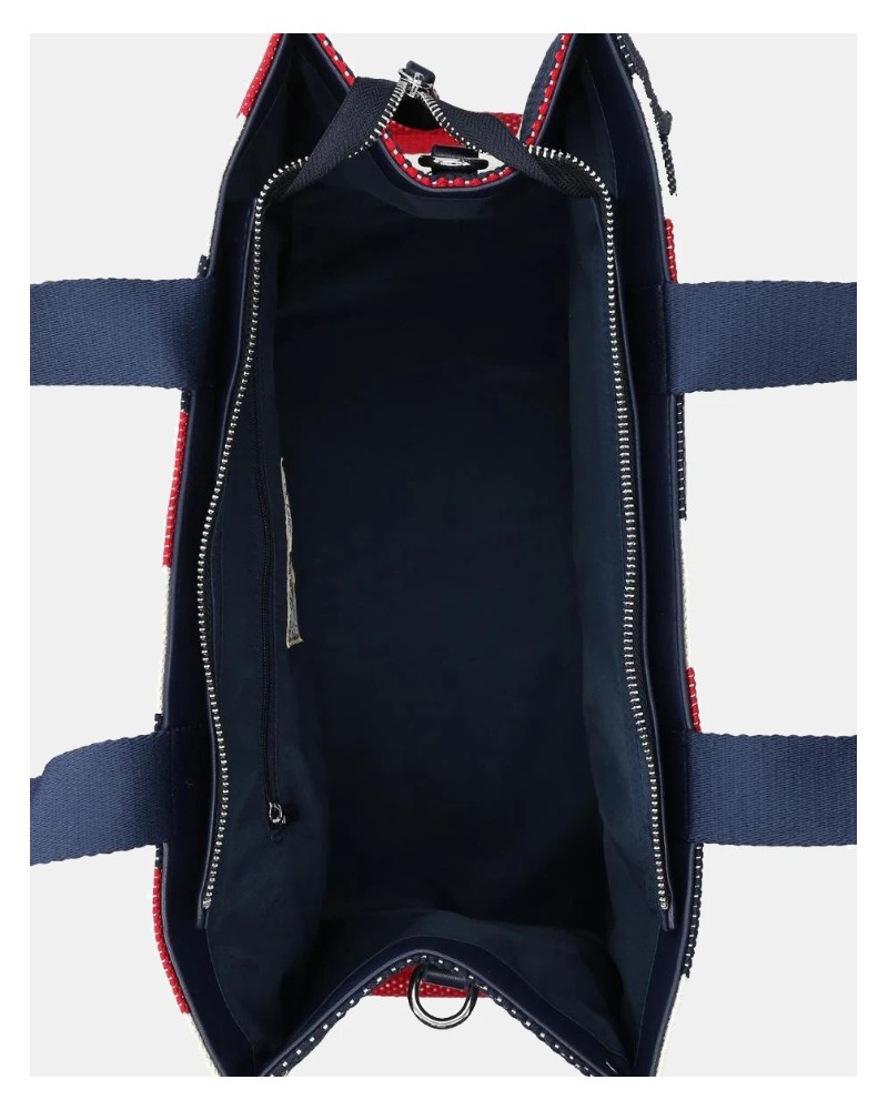 Bolso tote rayas beige Liujo