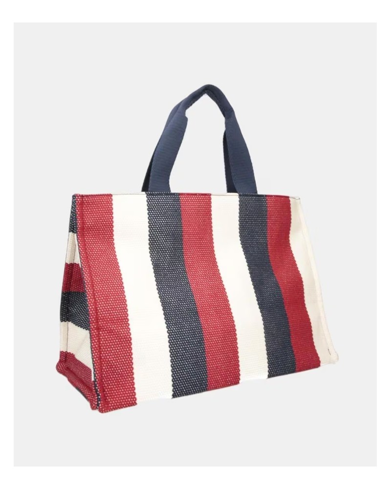 Bolso tote rayas beige Liujo