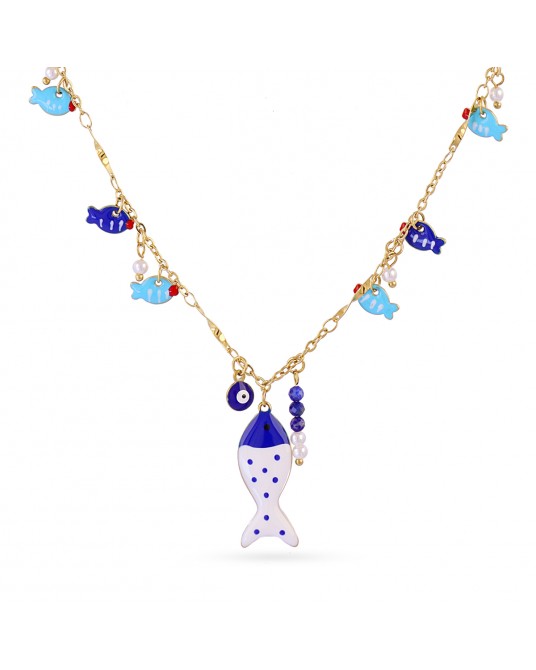 Collar corto pez esmaltado Anartxy