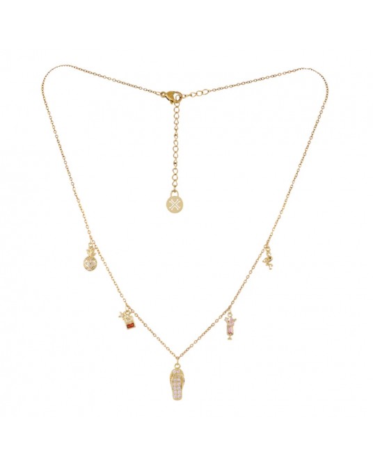 Collar corto acero charms verano Anartxy