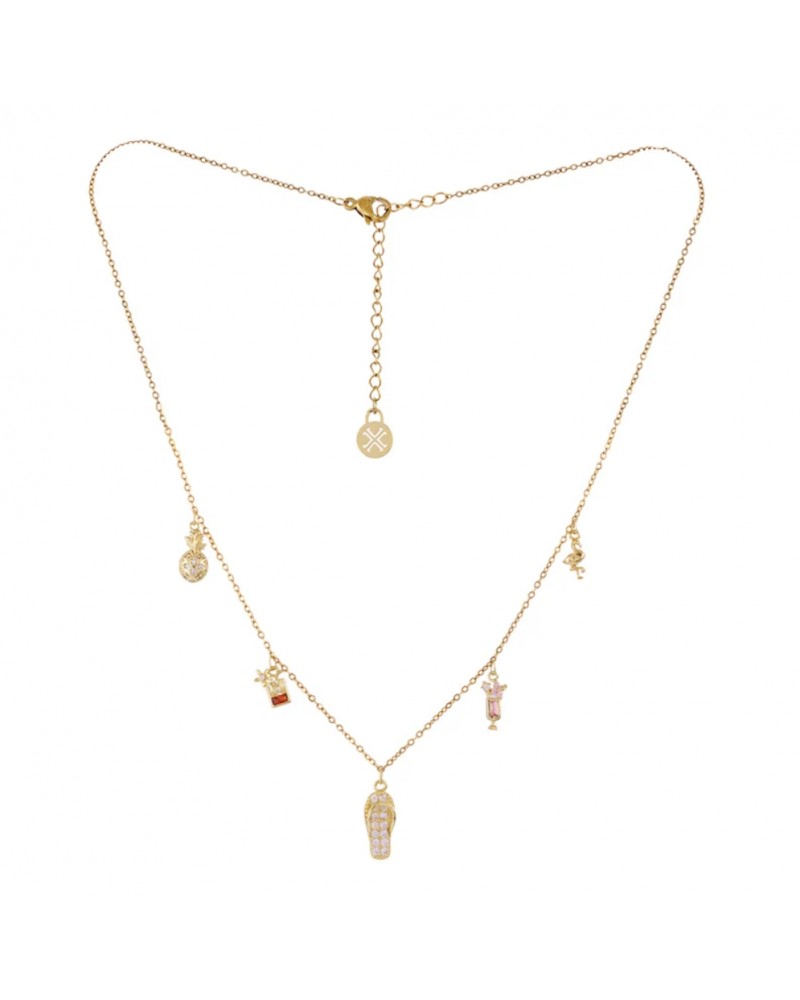 Collar corto acero charms verano Anartxy