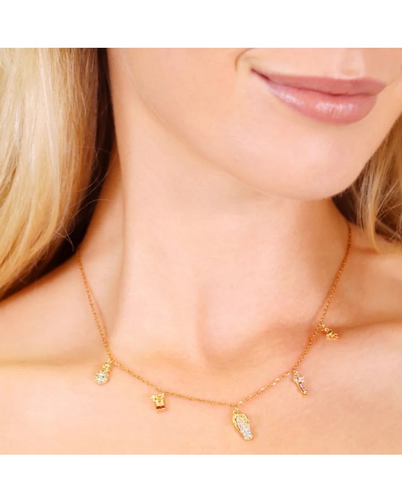 Collar corto acero charms verano Anartxy