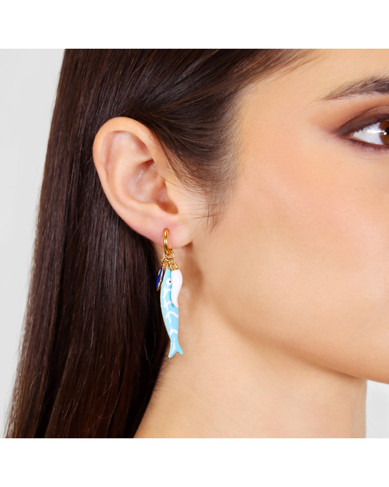 Pendientes pez esmaltado Anartxy